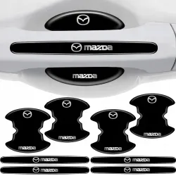 Naklejki ochronne pod klamki samochodu MAZDA MOCNA FOLIA do auta 8 sztuk