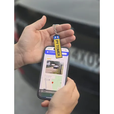 Brelok NFC tablica rejestracyjna żółta