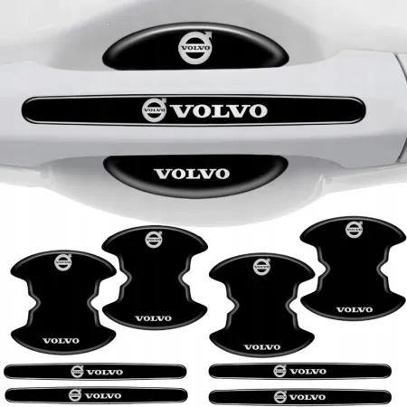 Naklejki ochronne pod klamki samochodu VOLVO MOCNA FOLIA do auta 8 szt