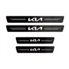 Naklejki Ochronne na Progi KIA – Carbon Look z Logo KIA - zestaw 4 sztuk