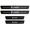 Naklejki Ochronne na Progi BMW – Carbon Look z Logo BMW - zestaw 4 sztuk