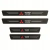 Naklejki Ochronne na Progi MITSUBISHI MOTORS – Carbon Look z Logo Mitsubishi - zestaw 4 sztuk