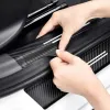 Naklejki Ochronne na Progi Peugeot – Carbon Look z Logo PEUGEOT (czerwone) - zestaw 4 sztuk