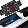Naklejki Ochronne na Progi Audi – Carbon Look z Logo AUDI - zestaw 4 sztuk