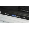 Naklejki Ochronne na Progi Ford – Carbon Look z Logo FORD - zestaw 4 sztuk