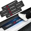 Naklejki Ochronne na Progi Mitsubishi – Carbon Look z Logo MITSUBISHI - zestaw 4 sztuk