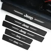 Naklejki Ochronne na Progi Jeep – Carbon Look z Logo JEEP - zestaw 4 sztuk