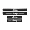Naklejki Ochronne na Progi Jeep – Carbon Look z Logo JEEP - zestaw 4 sztuk