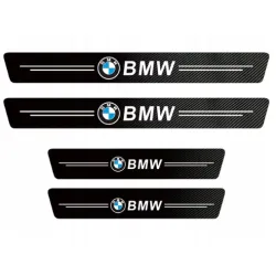 Naklejki Ochronne na Progi BMW – Carbon Look z Logo BMW - zestaw 4 sztuk