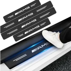 Naklejki Ochronne na Progi z Logo Mercedes‑AMG – Carbon Look Mercedes‑AMG - zestaw 4 sztuk