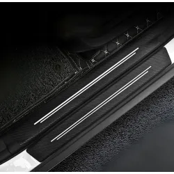 Naklejki ochronne na progi – Carbon Look - zestaw 4 sztuk