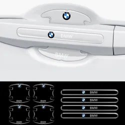 Zestaw przezroczystych naklejek ochronnych pod klamki BMW - 8 sztuk