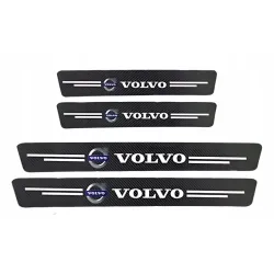Naklejki Ochronne na Progi Volvo – Carbon Look z Logo VOLVO - zestaw 4 sztuk