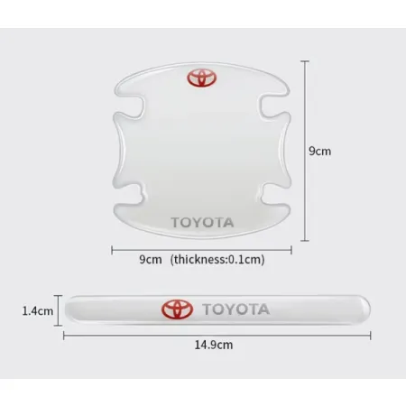 Naklejki ochronne na klamki drzwi samochodu - TOYOTA (4 sztuki)
