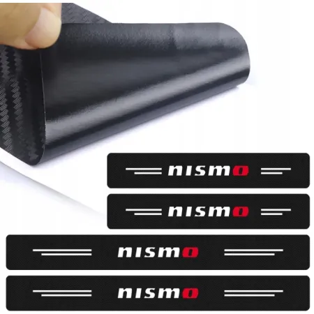 Naklejki Ochronne na Progi NISSAN NISMO – Carbon Look z Logo NISSAN NISMO - zestaw 4 sztuk