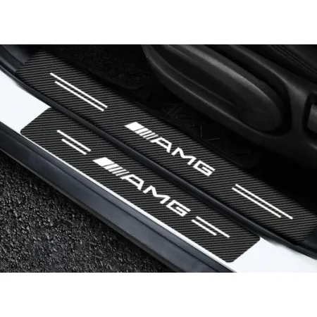 Naklejki Ochronne na Progi z Logo Mercedes‑AMG – Carbon Look Mercedes‑AMG - zestaw 4 sztuk