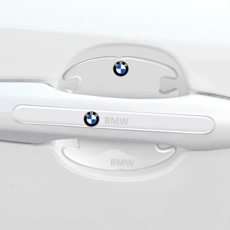 Zestaw przezroczystych naklejek ochronnych pod klamki BMW - 8 sztuk