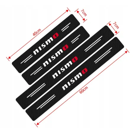 Naklejki Ochronne na Progi NISSAN NISMO – Carbon Look z Logo NISSAN NISMO - zestaw 4 sztuk