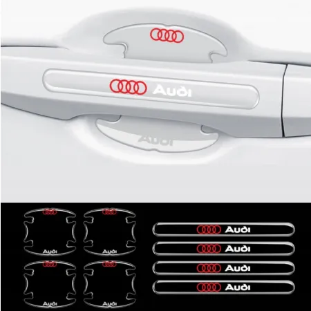 Naklejki na klamki samochodu AUDI 8 szt