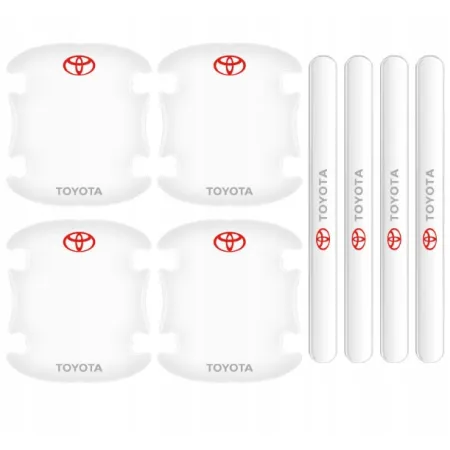 Naklejki ochronne na klamki drzwi samochodu - TOYOTA (4 sztuki)