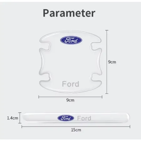 Naklejki ochronne na klamki drzwi samochodu - FORD (4 sztuki)