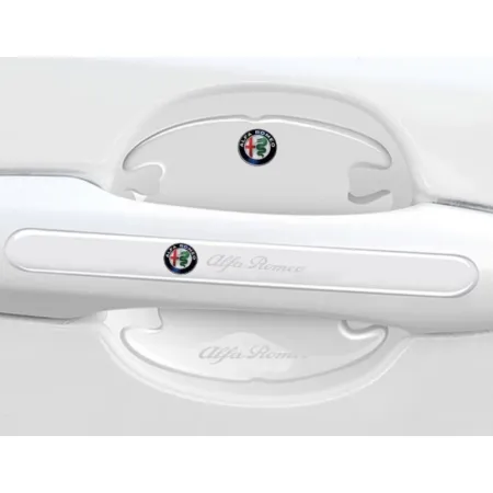 Naklejki ochronne na klamki drzwi samochodu - ALFA ROMEO (8 sztuk)