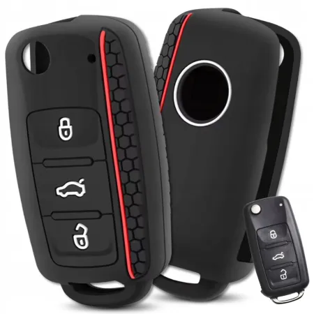 SILIKONOWE ETUI NA KLUCZYK PILOT DO VOLKSWAGEN SKODA GOLF PASSAT SEAT