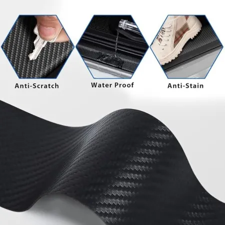 Naklejki Ochronne na Progi Chevrolet – Carbon Look z Logo CHEVROLET - zestaw 4 sztuk