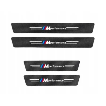Naklejki Ochronne na Progi z Logo BMW M-Performance - Carbon Look M-Performance - zestaw 4 sztuk